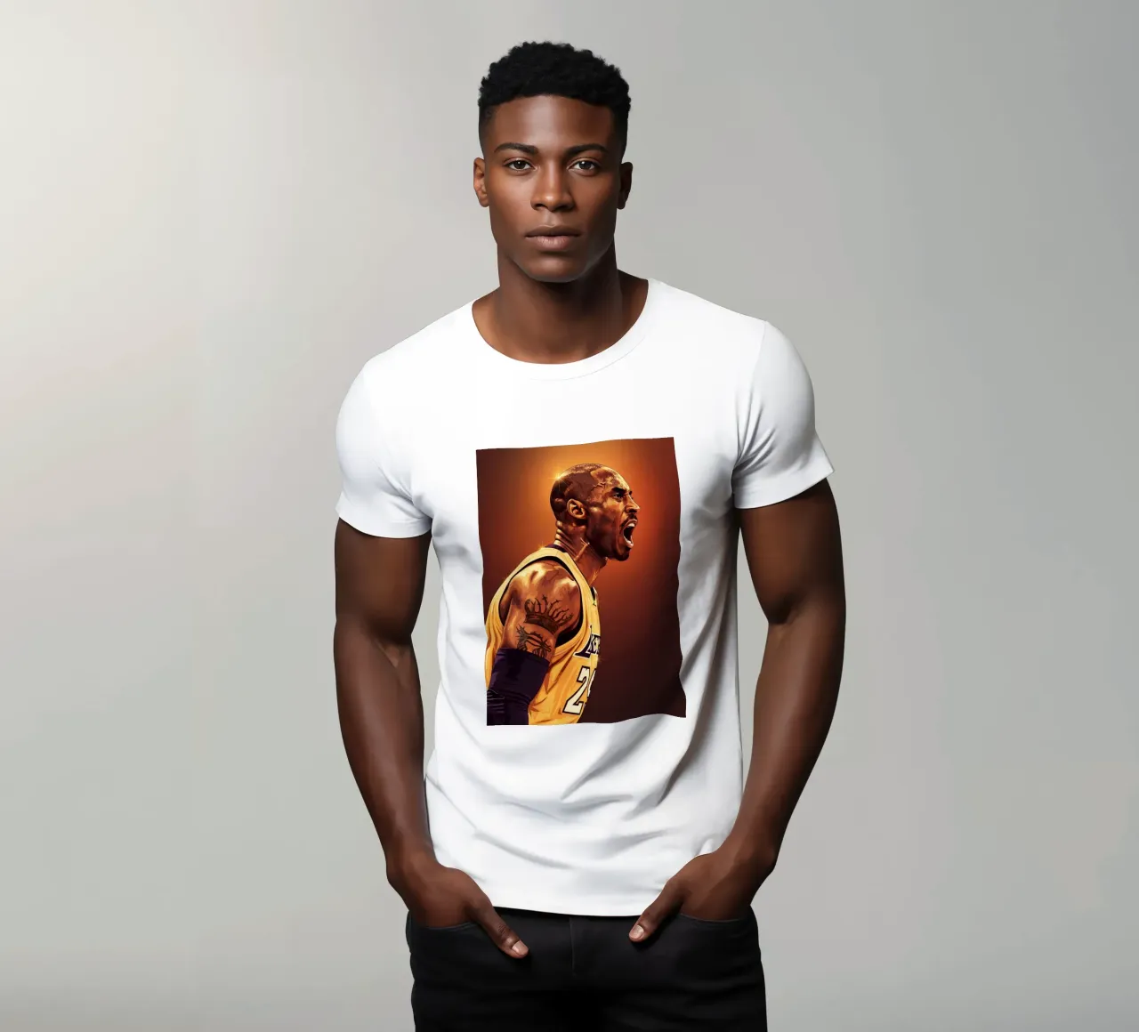 Kobe Bryant portrait (9) t-shirt da Lembayung art