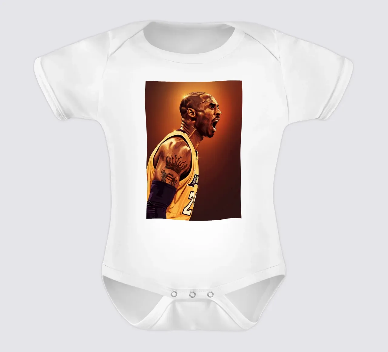 Kobe Bryant portrait (9) body neonato maniche corte da Lembayung art