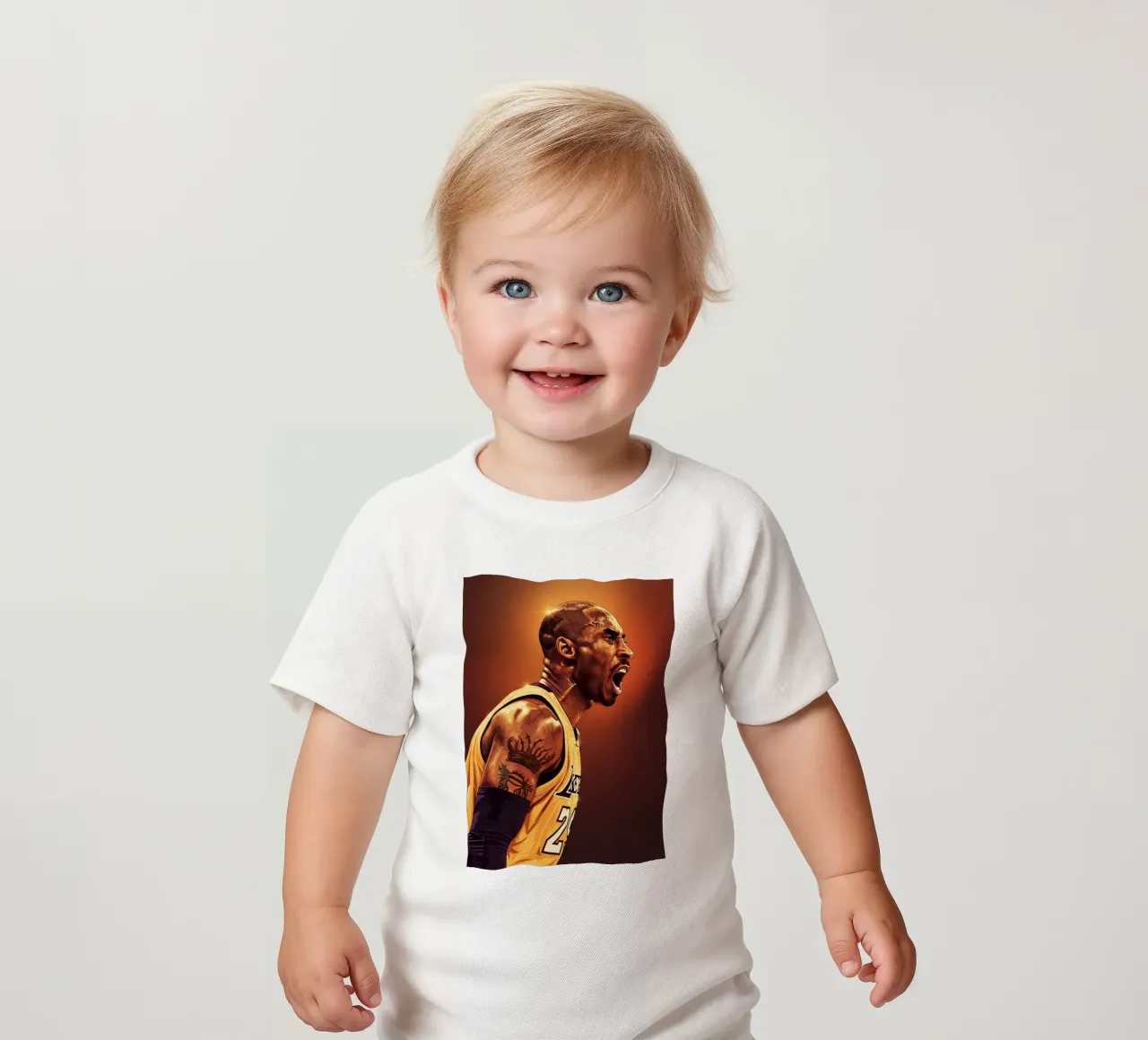 Kobe Bryant portrait (9) maglietta neonato da Lembayung art
