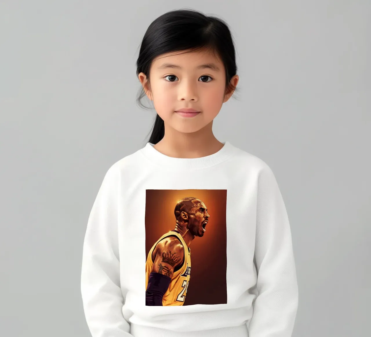 Kobe Bryant portrait (9) felpa bambino da Lembayung art
