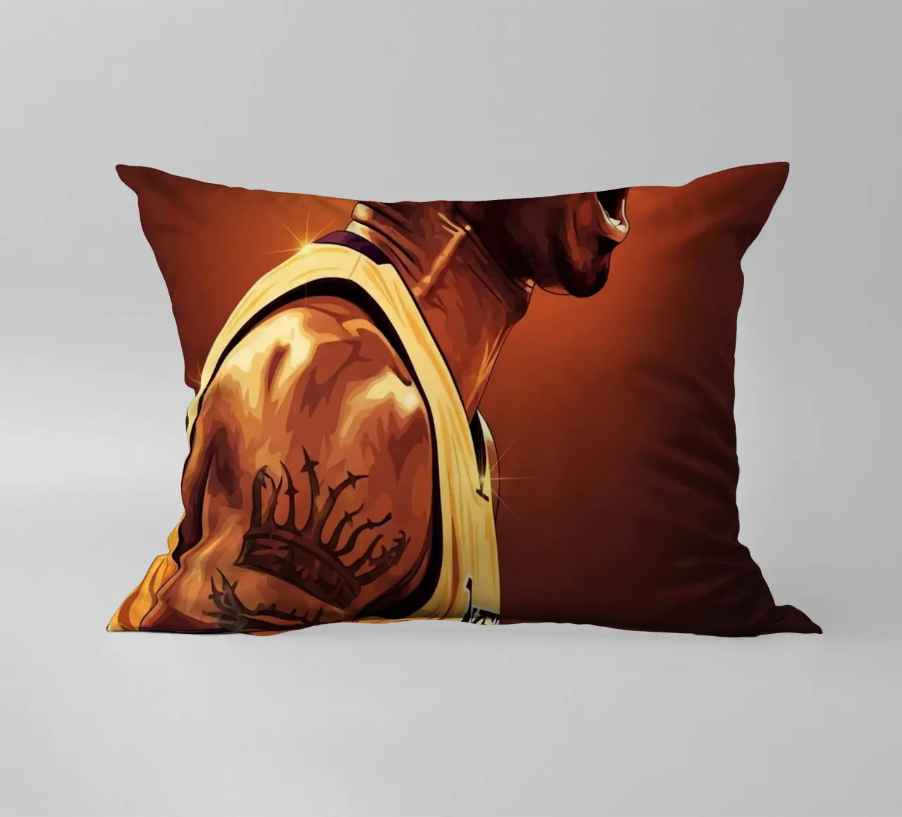 Kobe Bryant portrait (9) cuscino da Lembayung art