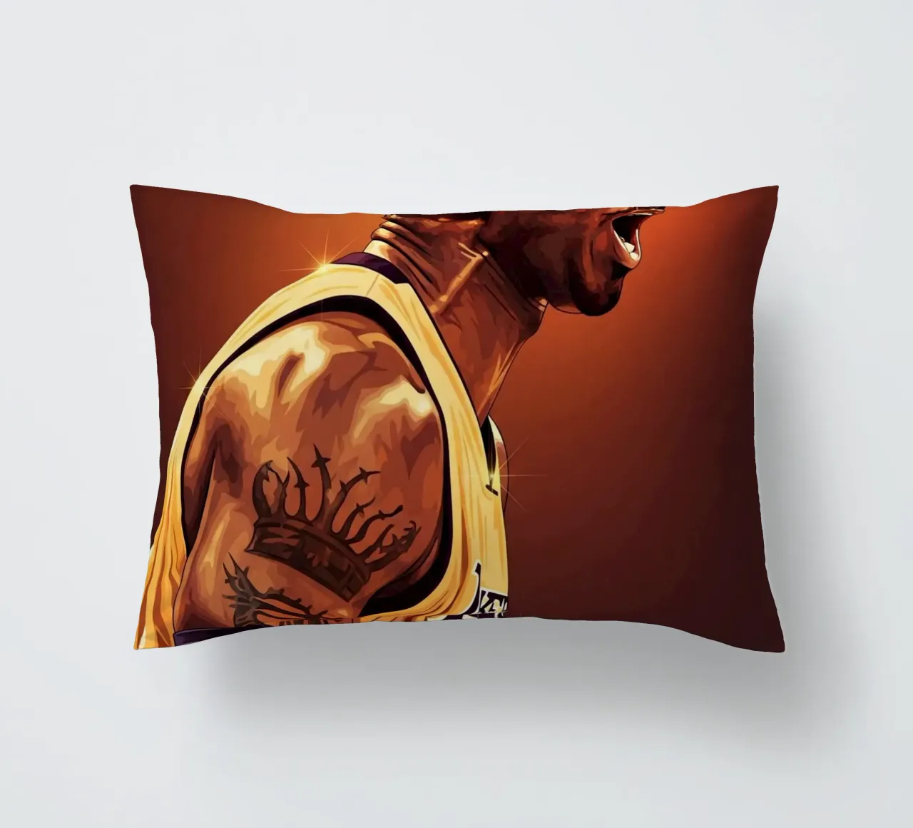 Kobe Bryant portrait (9) cuscino da Lembayung art