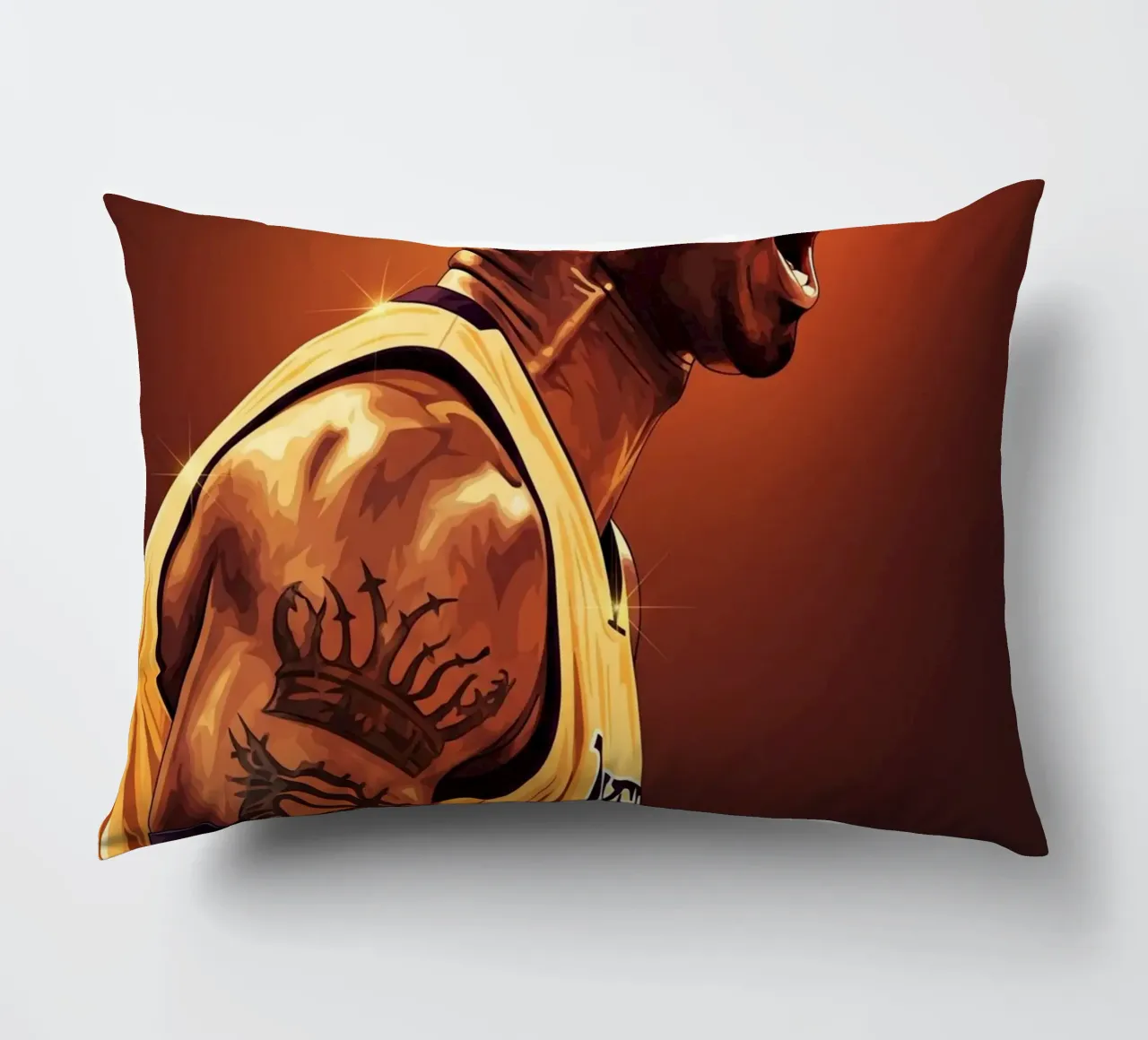 Kobe Bryant portrait (9) cuscino da Lembayung art
