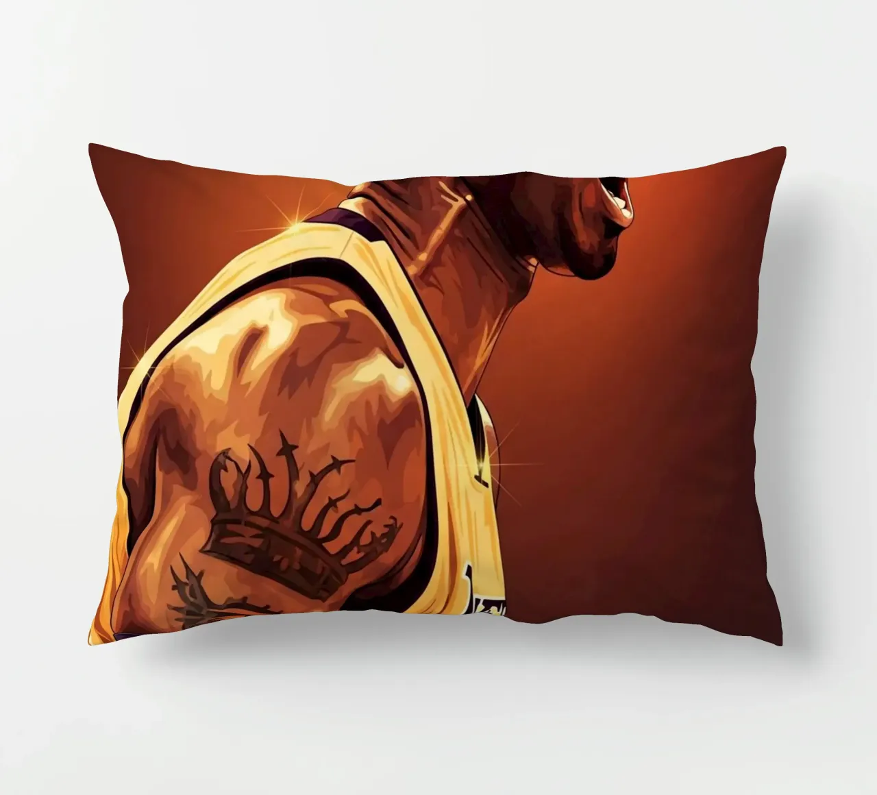 Kobe Bryant portrait (9) cuscino da Lembayung art