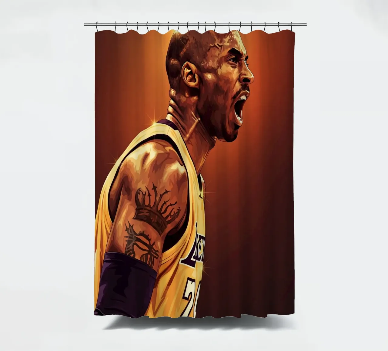 Kobe Bryant portrait (9) tenda da doccia da Lembayung art