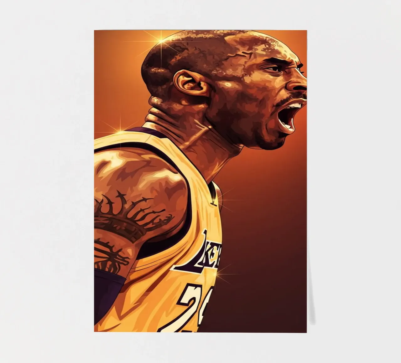 Kobe Bryant portrait (9) planche autocollant de Lembayung art