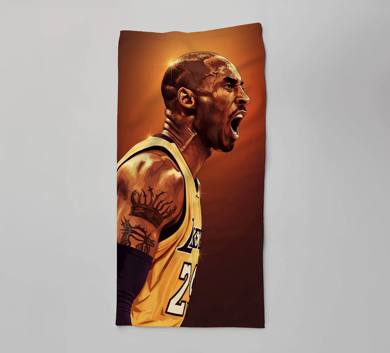 Kobe Bryant portrait (9) asciugamano da bagno da Lembayung art