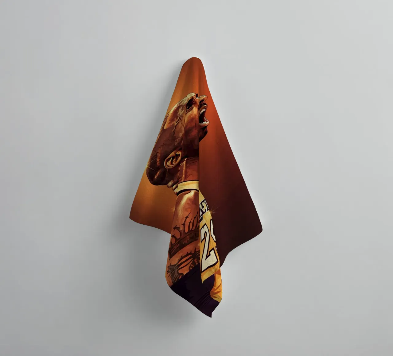 Kobe Bryant portrait (9) asciugamano da bagno da Lembayung art