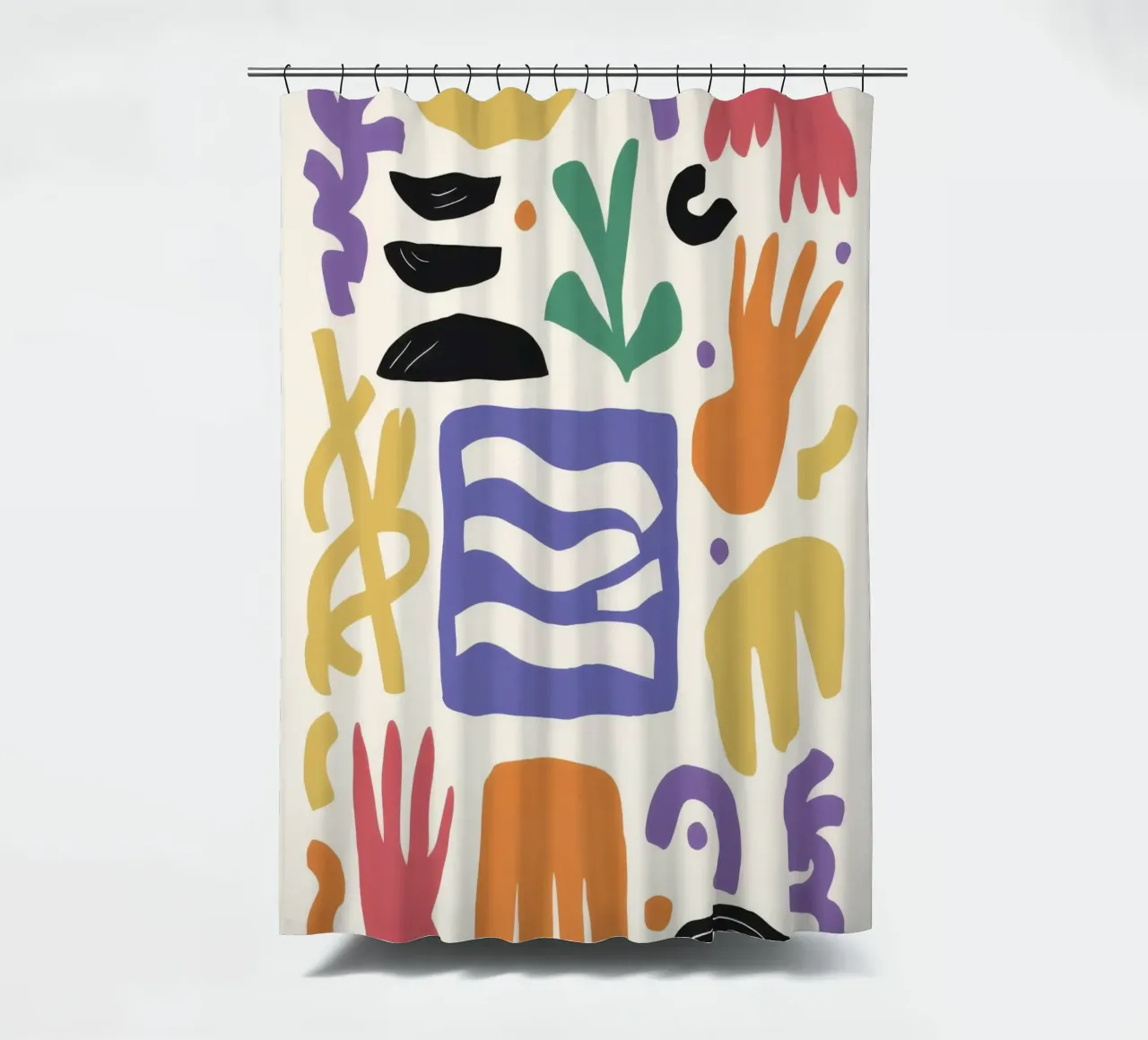 Terracotta Form Study shower curtain by Prism Ritual