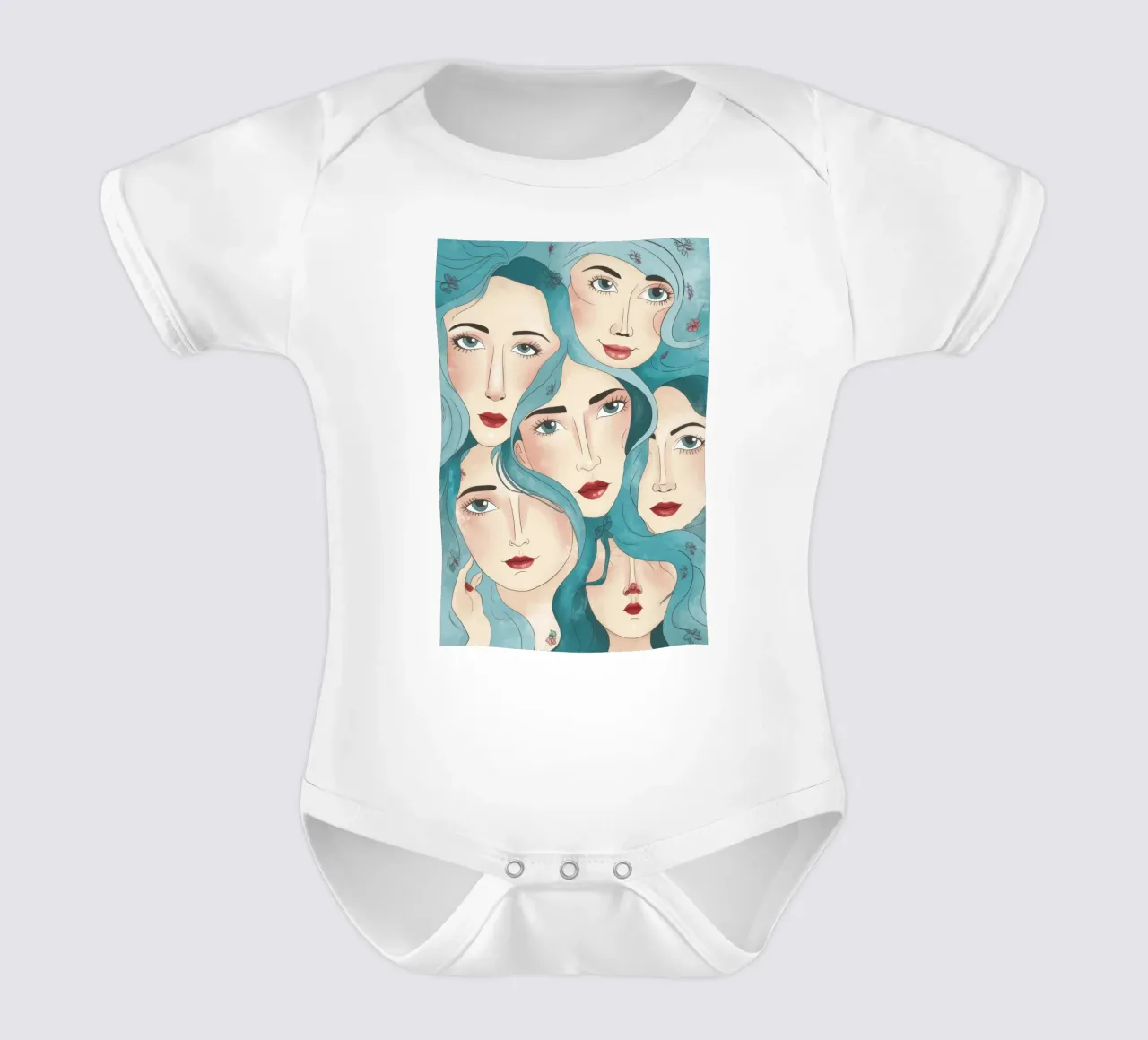 Sguardo collettivo femminile body neonato maniche corte da Frosh Pallete