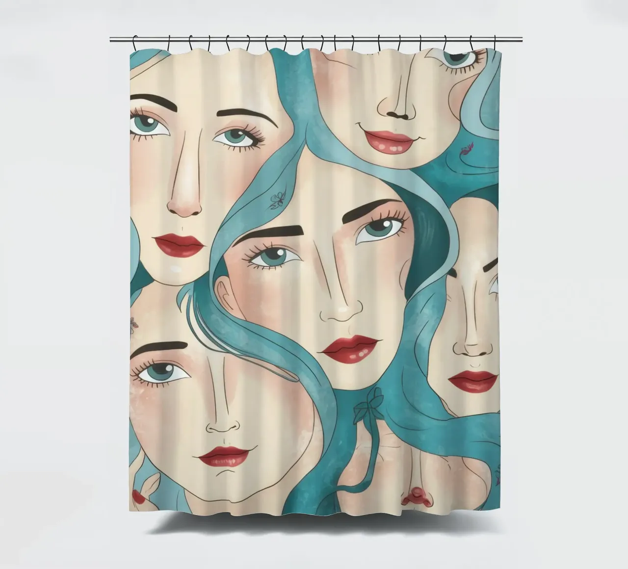 Sguardo collettivo femminile tenda da doccia da Frosh Pallete