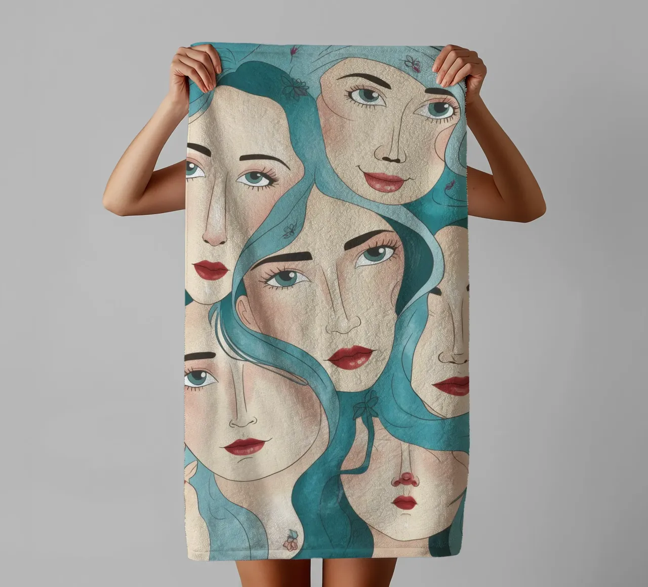 Sguardo collettivo femminile asciugamano da bagno da Frosh Pallete
