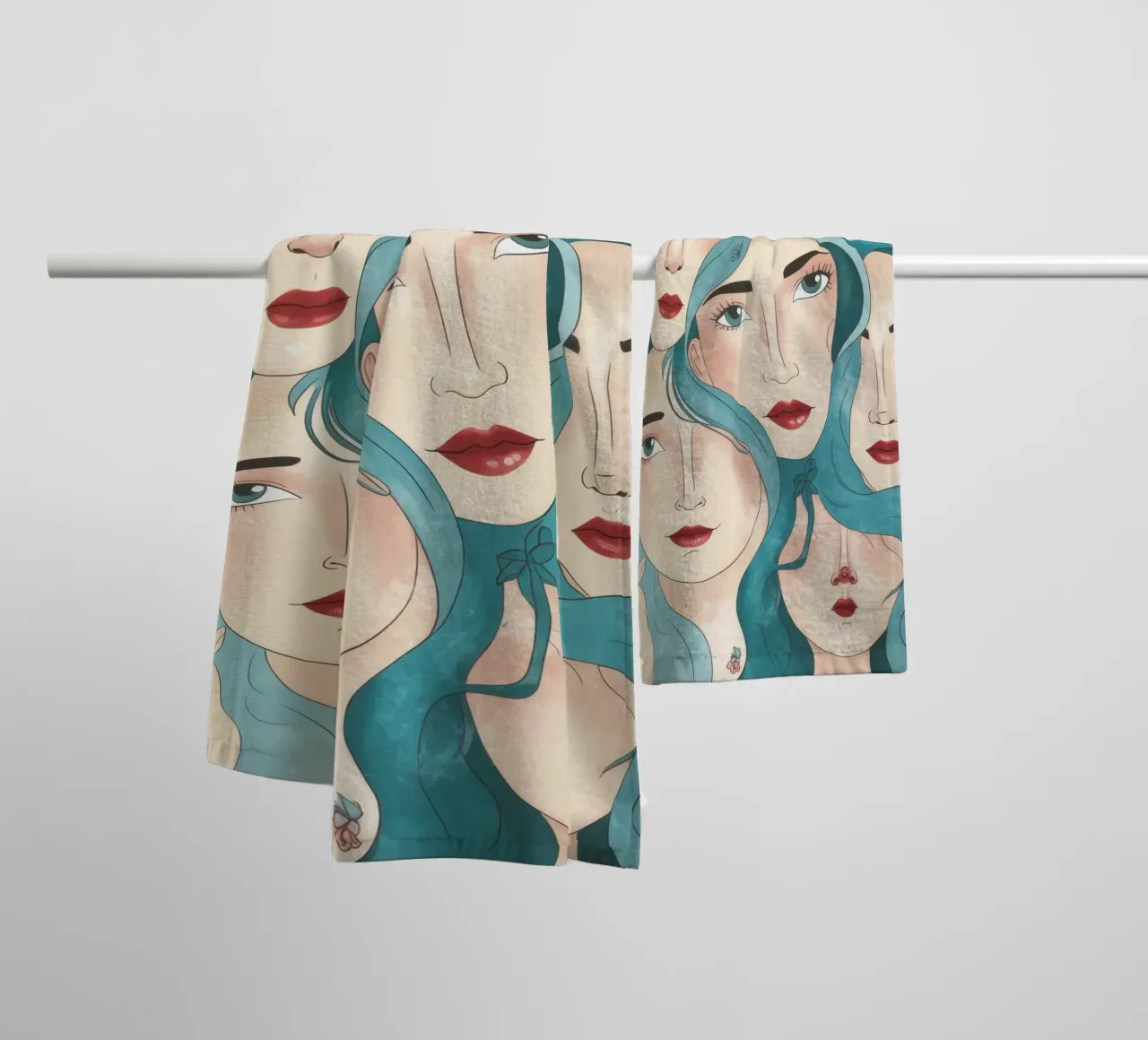 Sguardo collettivo femminile asciugamano da bagno da Frosh Pallete