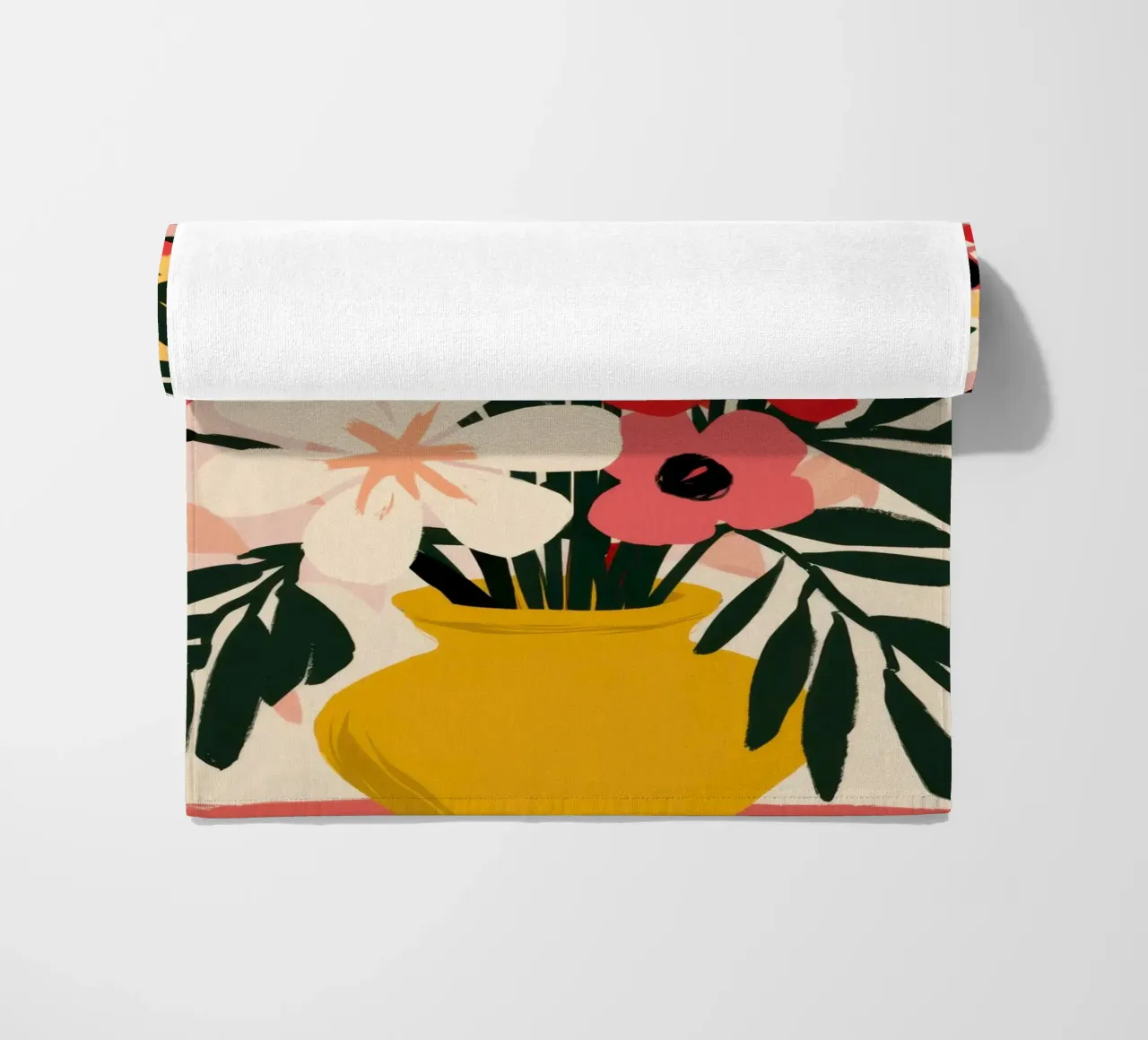 Vibrante quietud floral toalla de playa de Bring Haven