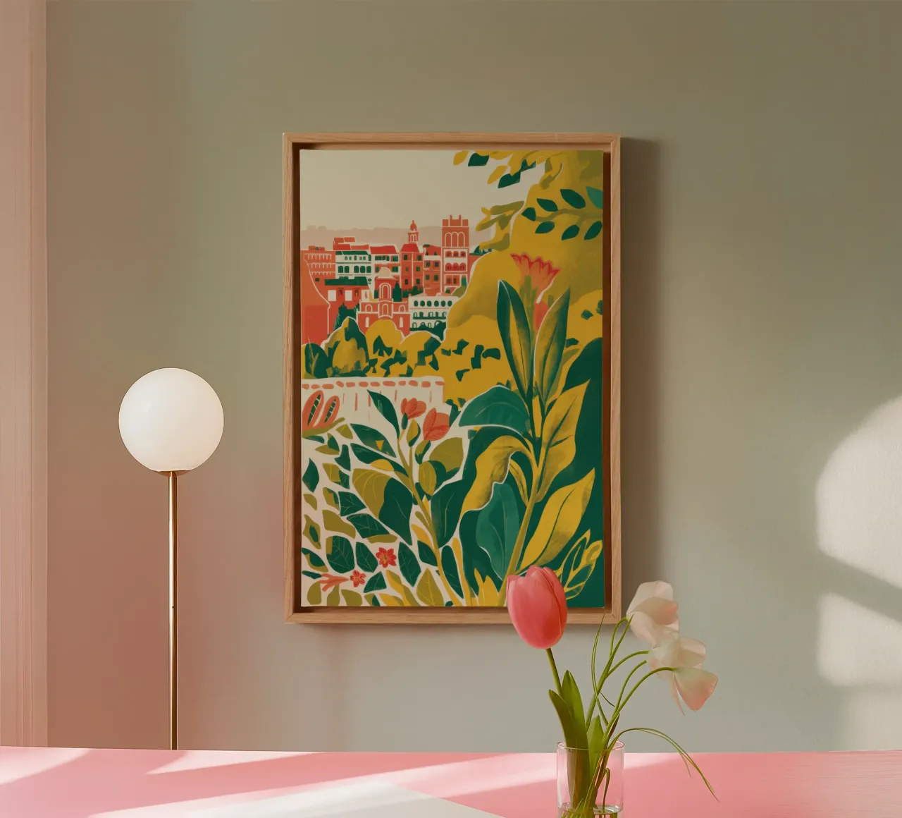 Lush Riviera Framing canvas by Veil Maya