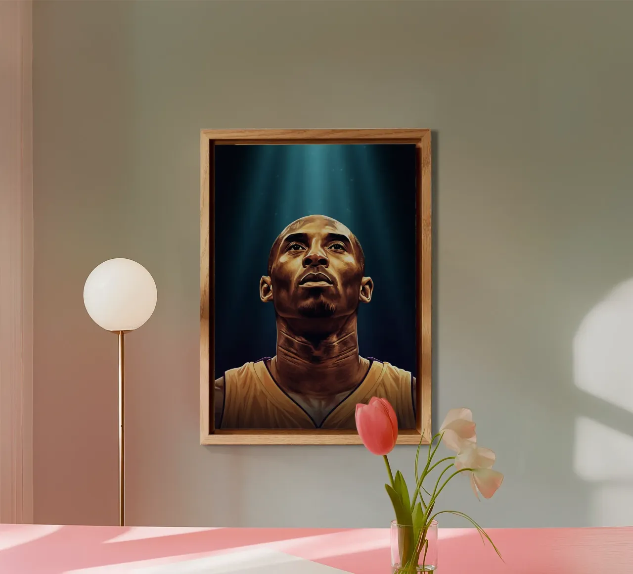 Kobe Bryant portrait (10) pannello forex da Lembayung art