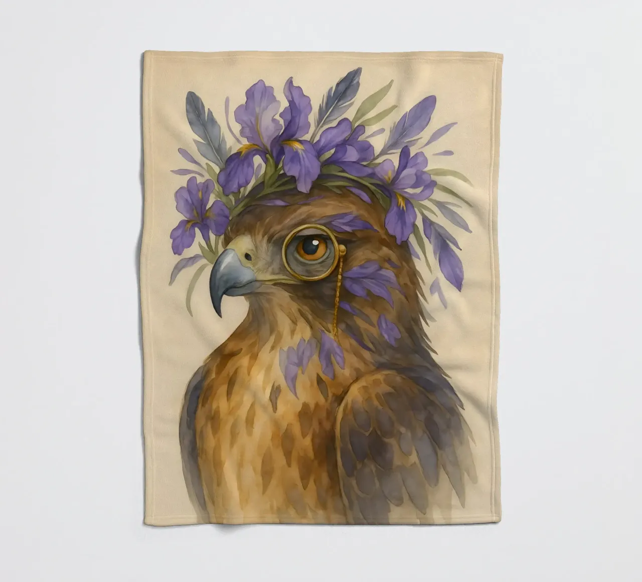 The Iris Observer fleece blanket by Graceful Desine