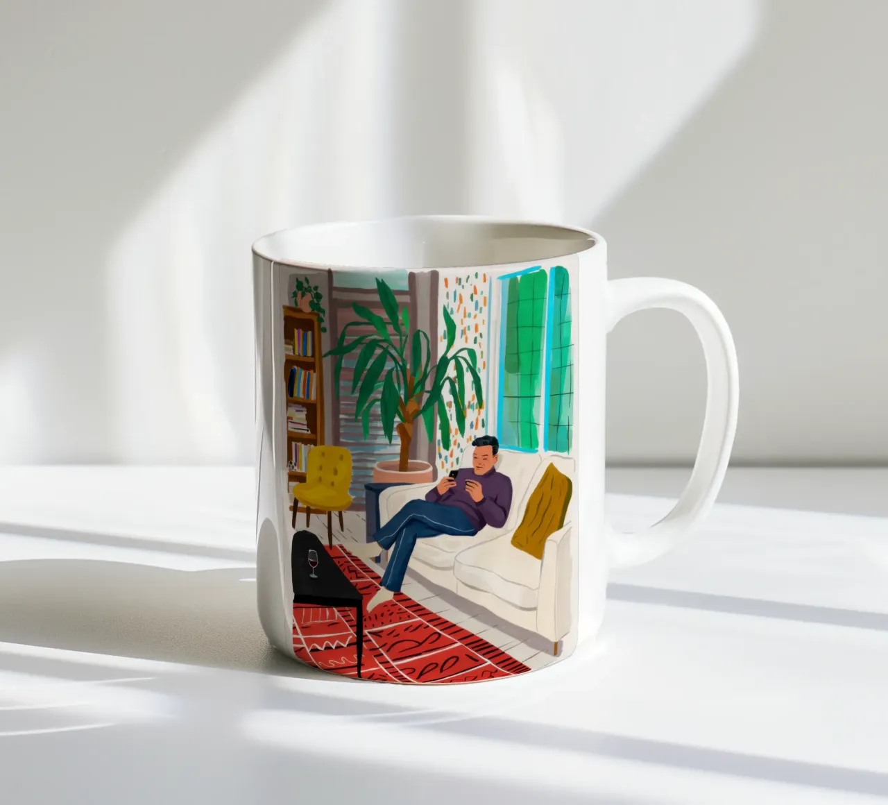 Pomeriggio di sole a oziare tazza in ceramica da Prism Ritual
