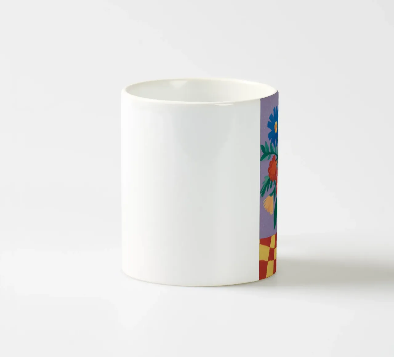 Gioia floreale a scacchiera tazza in ceramica da Frosh Pallete