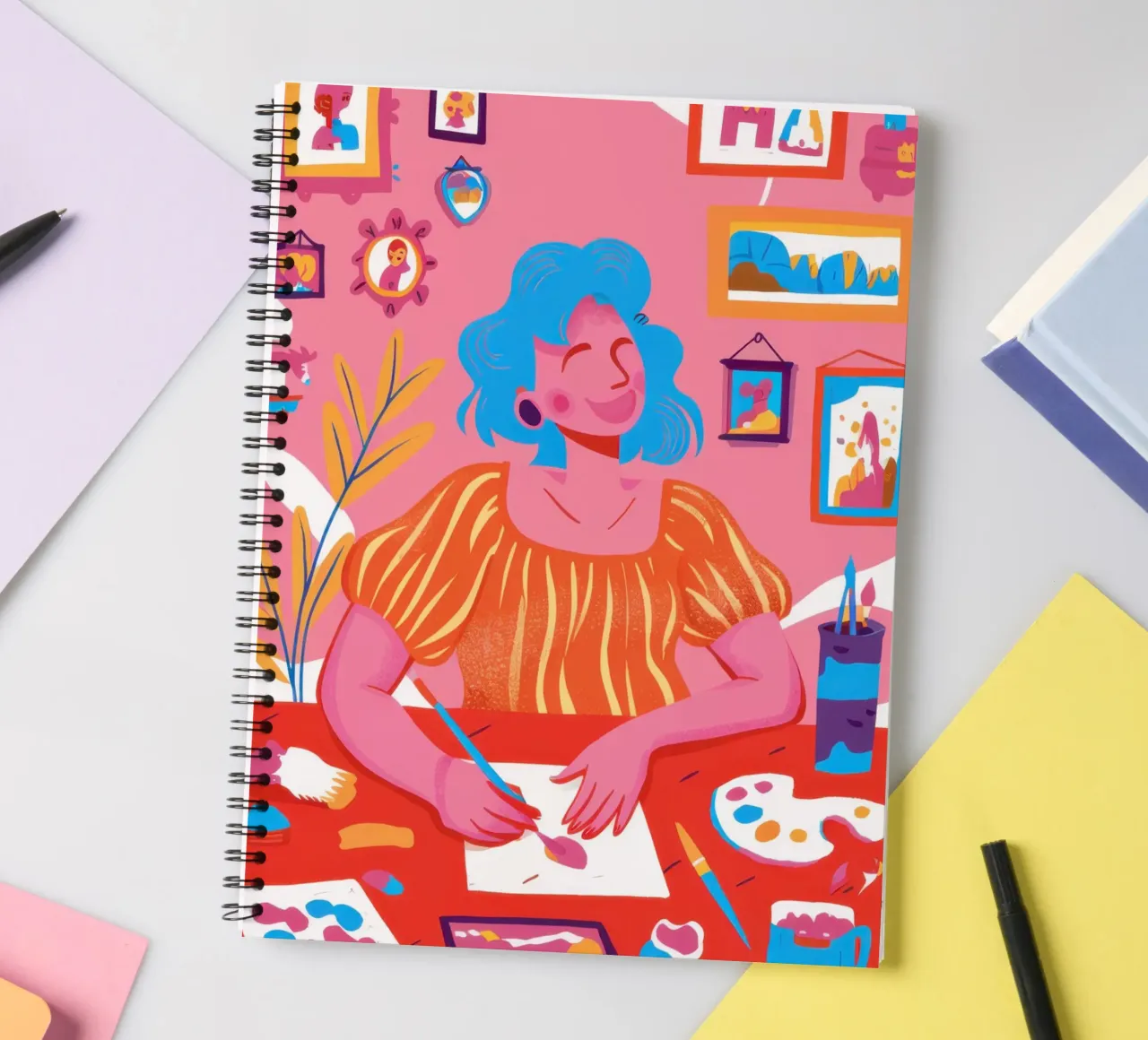 Artist in a Red Tutu spiral notebook by Veil Maya