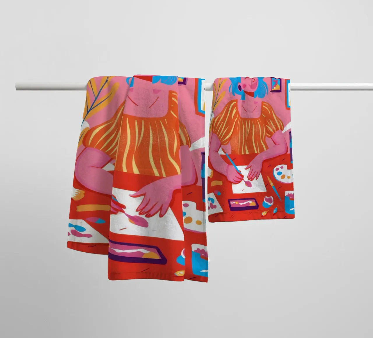 Artist in a Red Tutu towel by Veil Maya