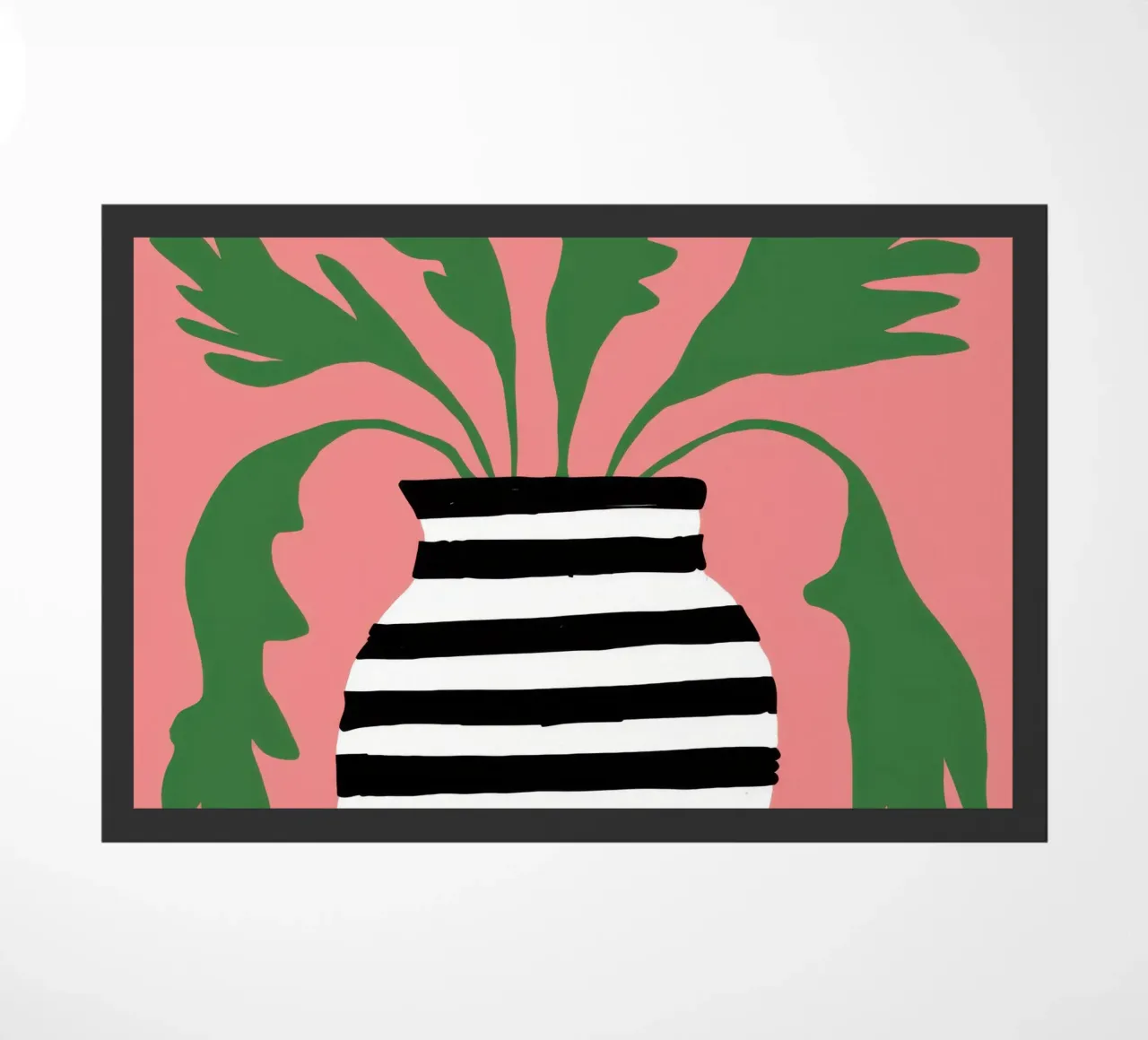 Graphic Leaf Statement doormat by Prism Ritual