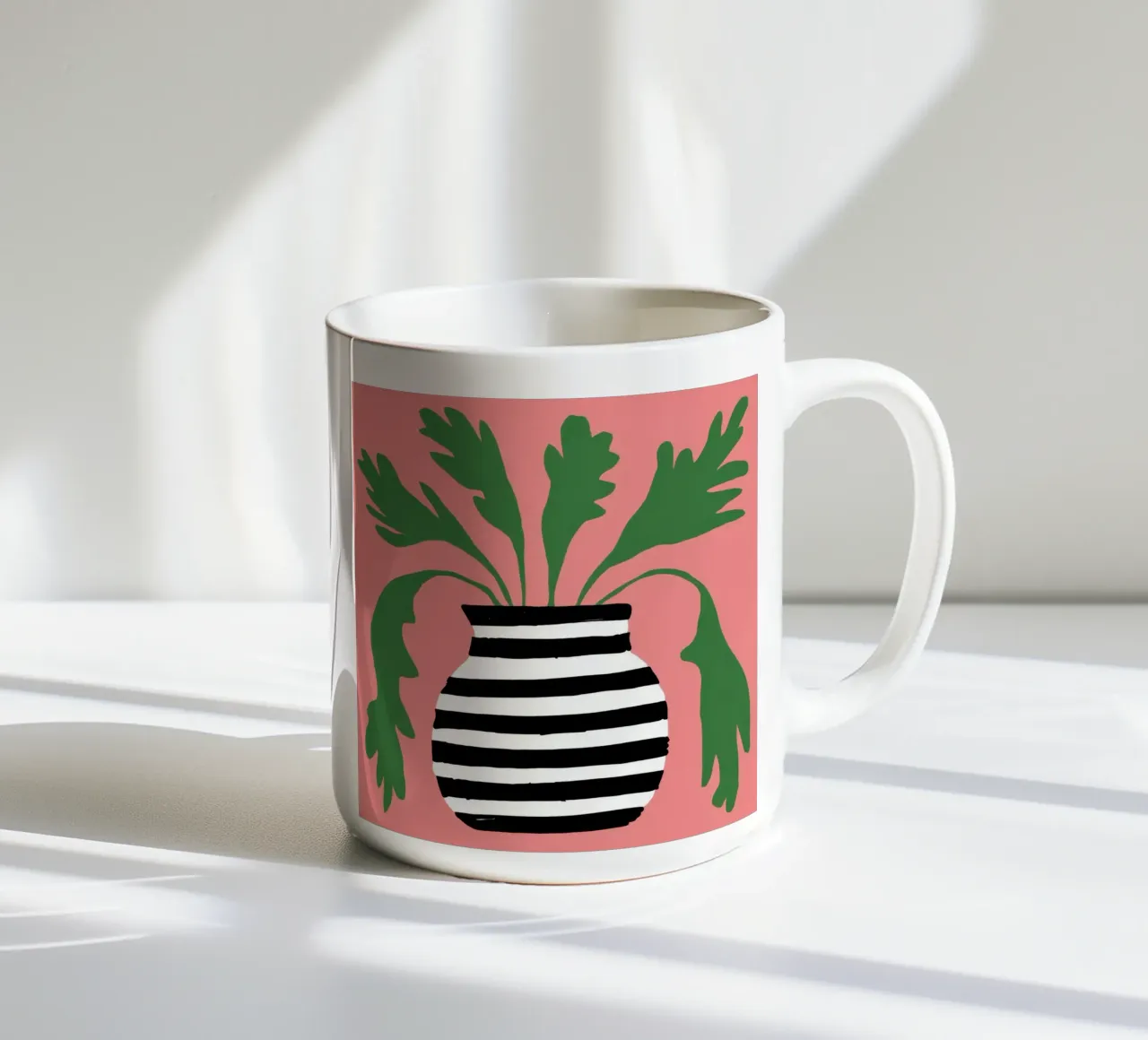 Dichiarazione grafica di foglie tazza in ceramica da Prism Ritual