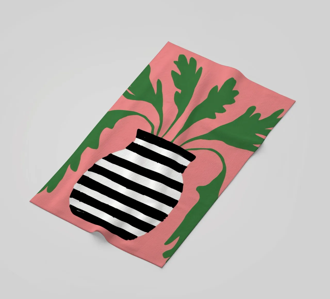 Graphic Leaf Statement beach towel by Prism Ritual