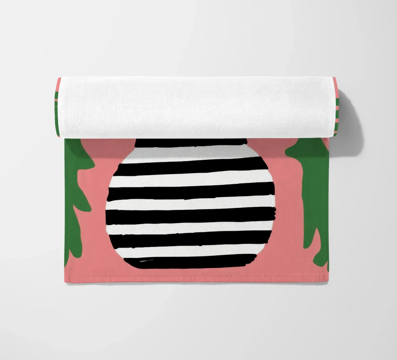 Graphic Leaf Statement beach towel by Prism Ritual