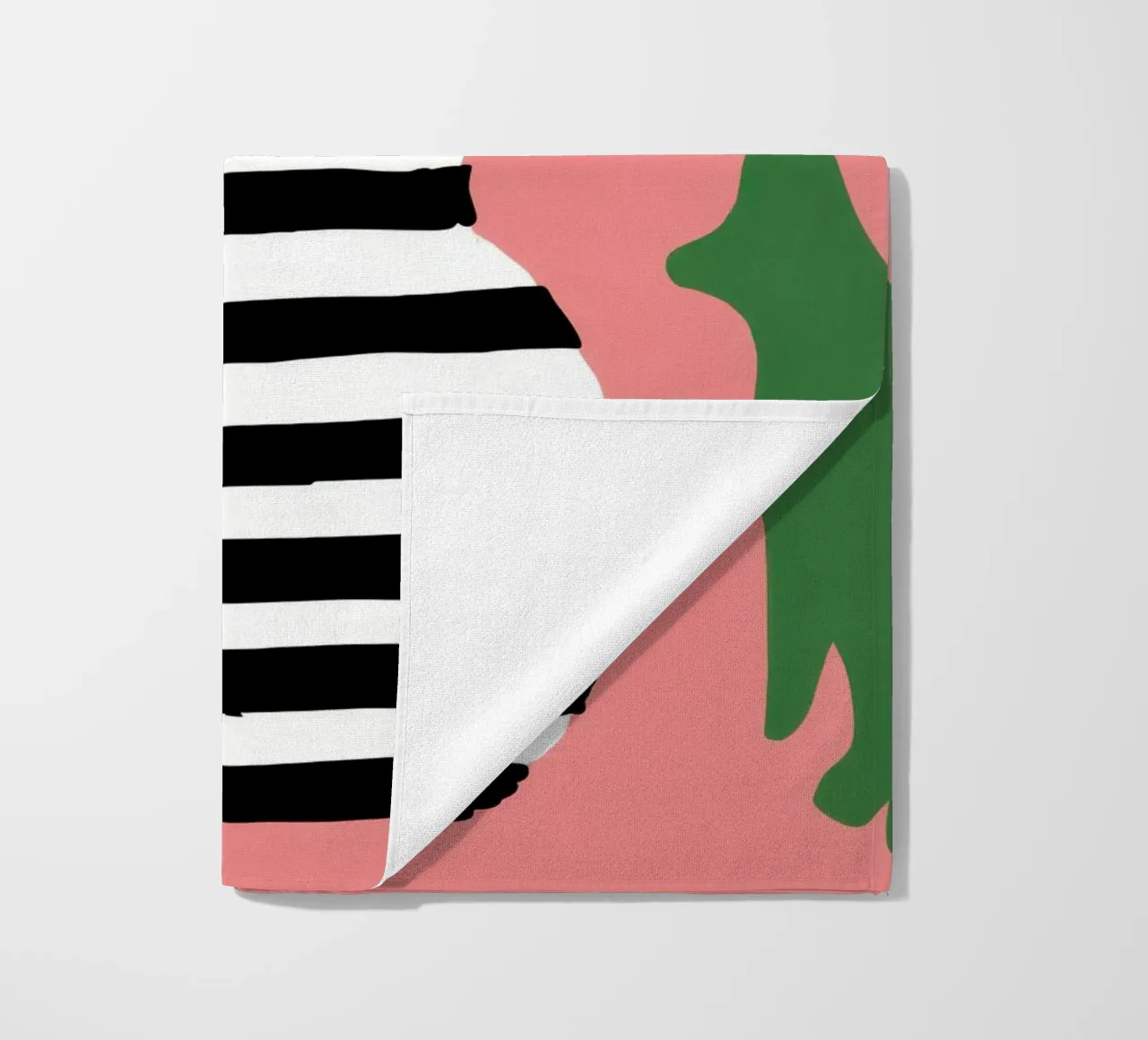 Graphic Leaf Statement beach towel by Prism Ritual