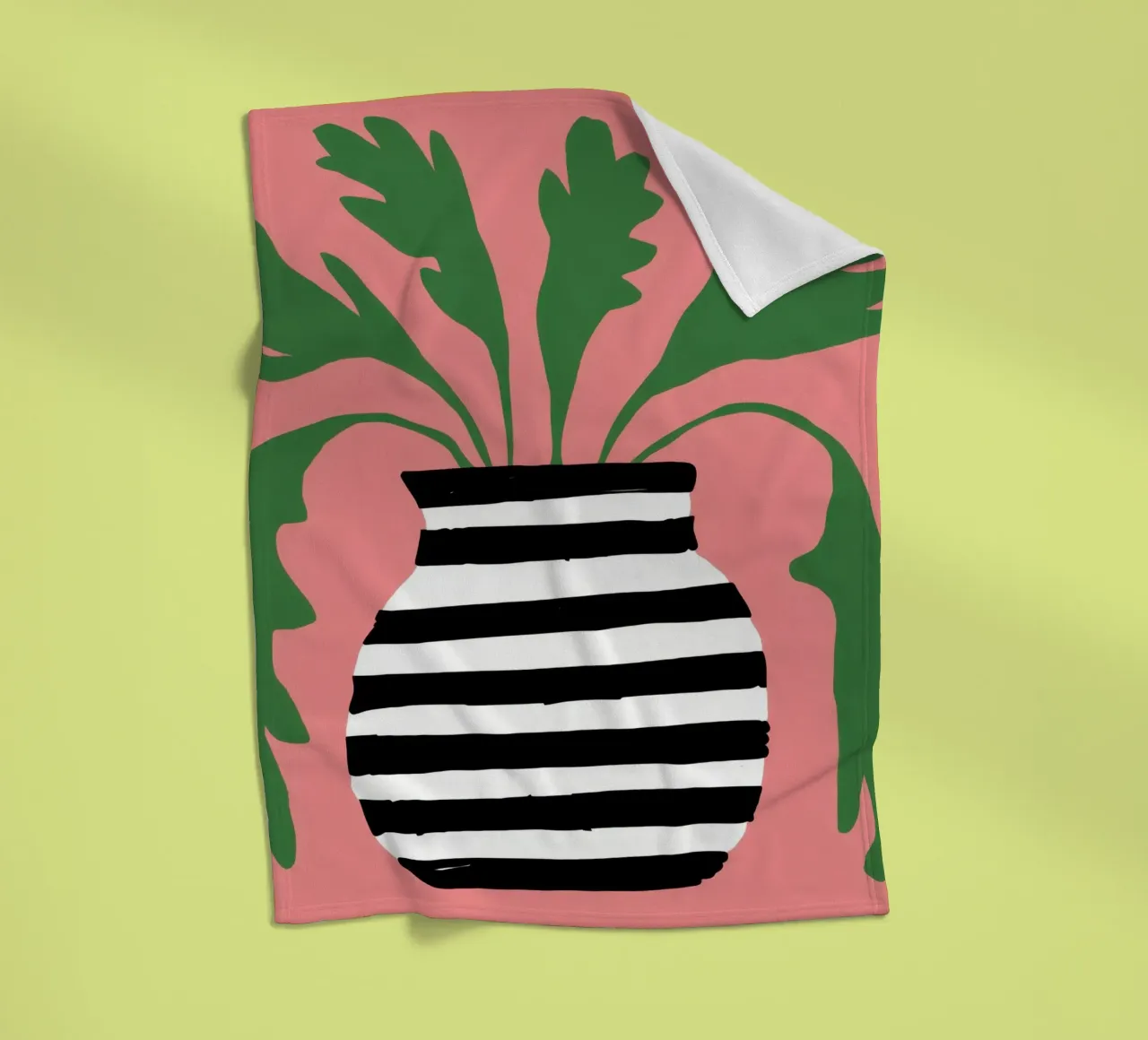 Grafik Blatt Statement Fleecedecke von Prism Ritual