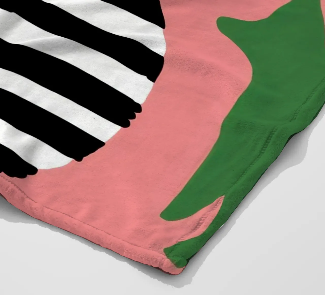 Graphic Leaf Statement fleece blanket by Prism Ritual