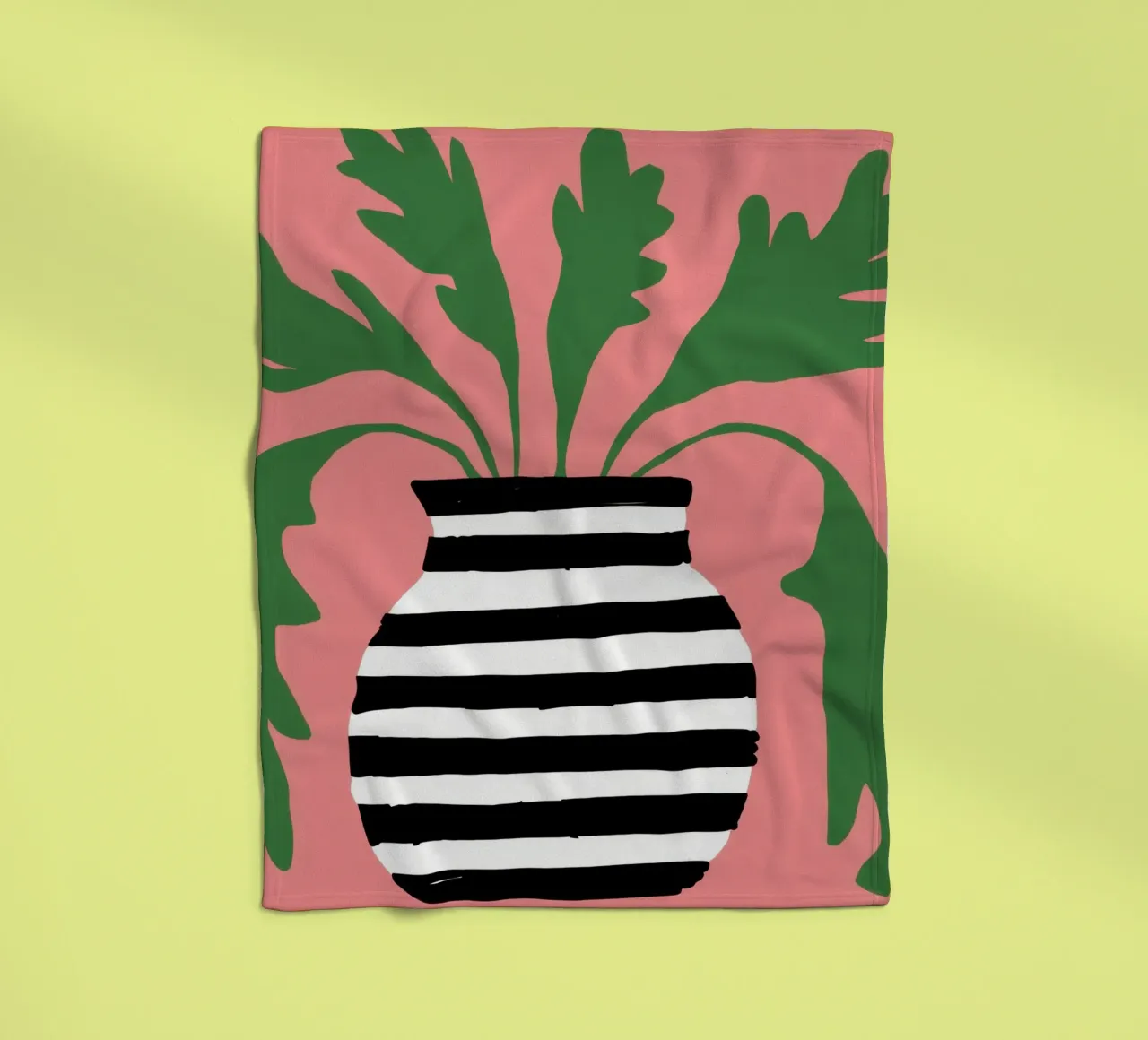 Grafik Blatt Statement Fleecedecke von Prism Ritual