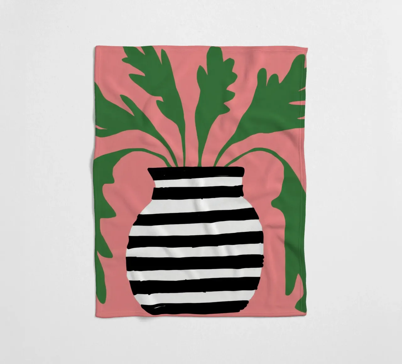 Grafik Blatt Statement Fleecedecke von Prism Ritual