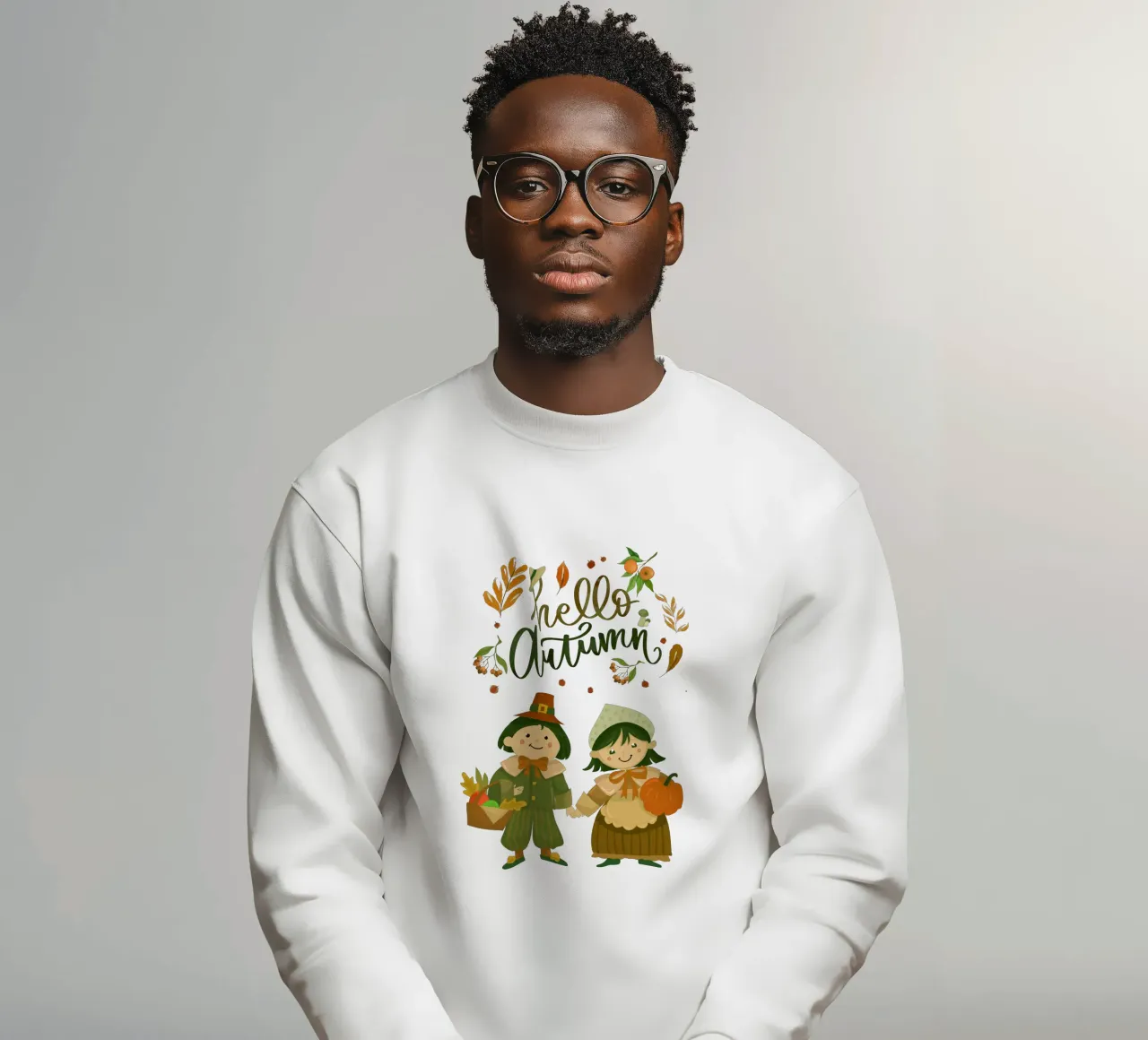 Cute Cartoon Children Leaves sweatshirt by Cute