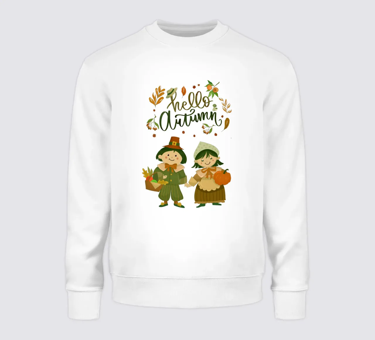 Cute Cartoon Children Leaves sweatshirt by Cute