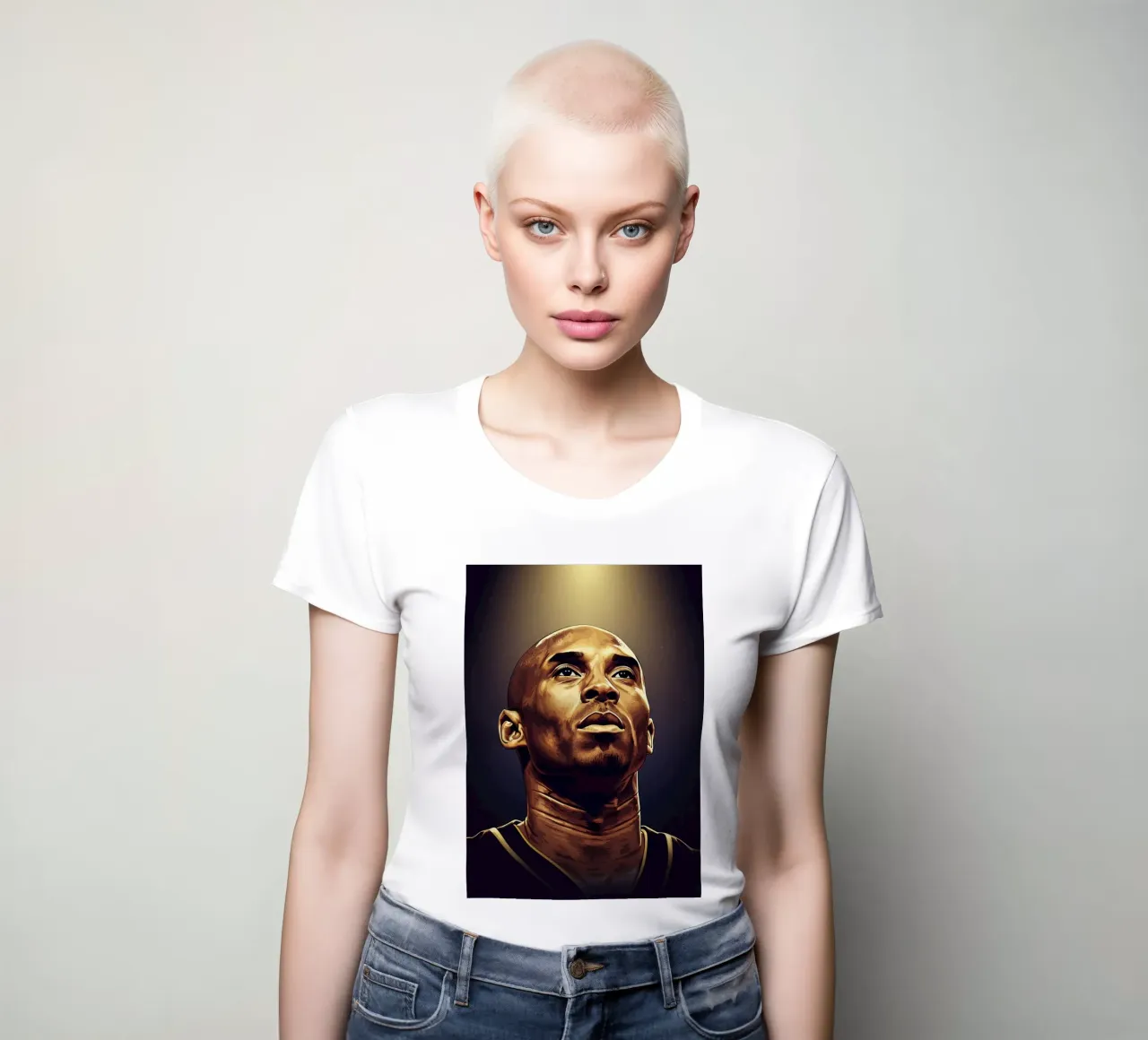 Kobe Bryant portrait (11) t-shirt da donna da Lembayung art