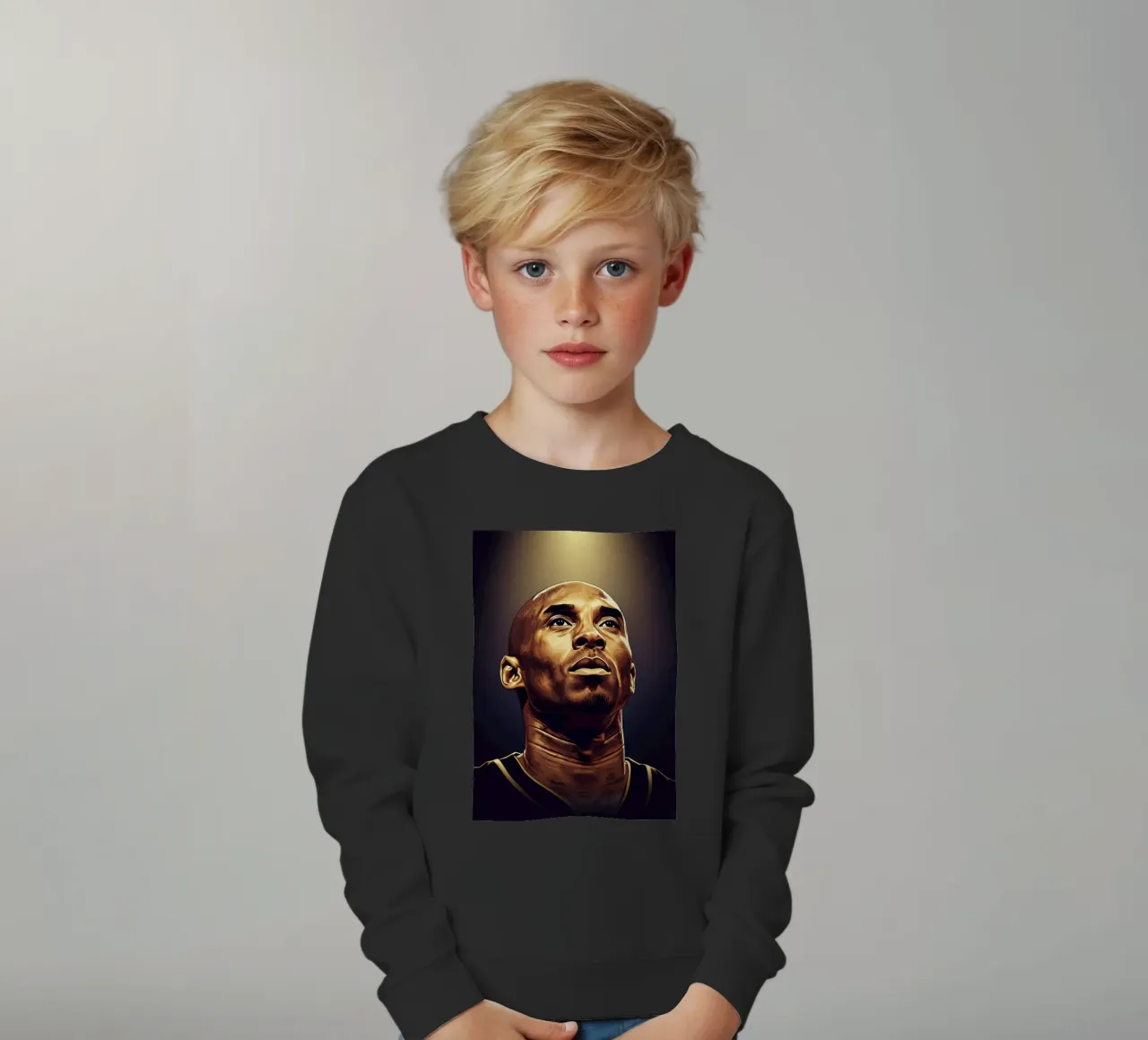 Kobe Bryant portrait (11) felpa bambino da Lembayung art