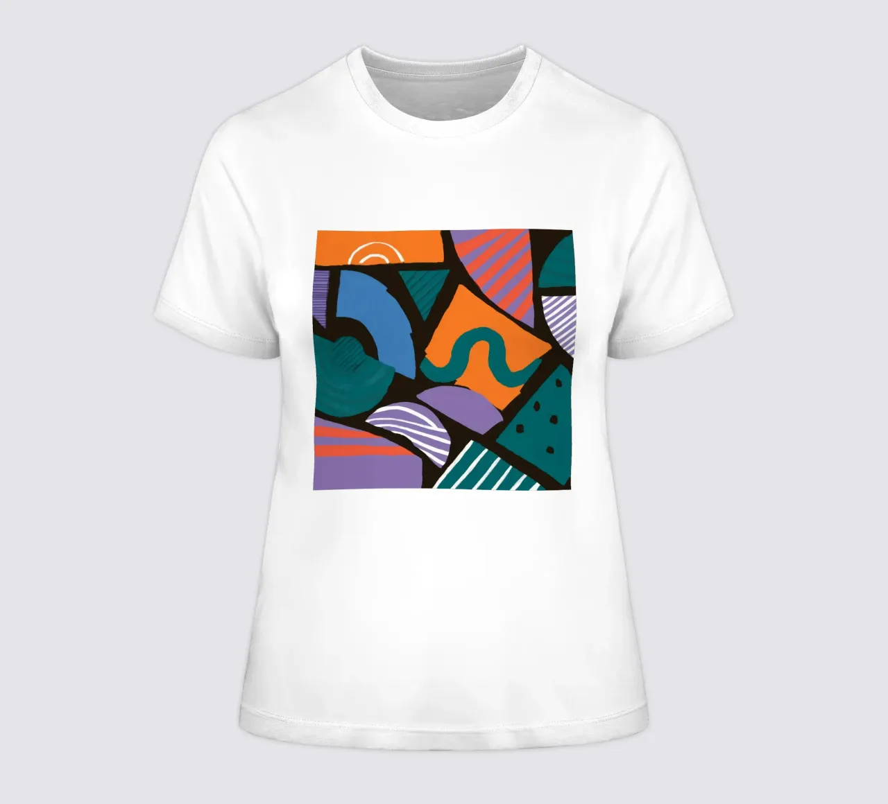 Mosaico di forme geometriche t-shirt da donna da Frosh Pallete
