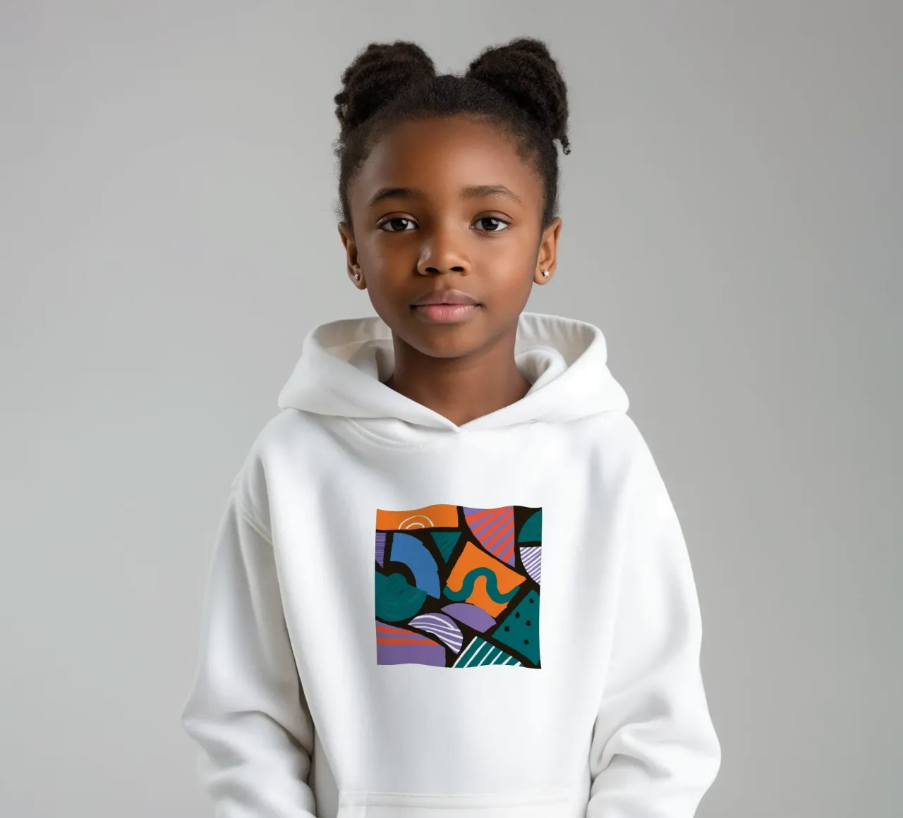 Mosaico di forme geometriche felpa bambino con cappuccio da Frosh Pallete