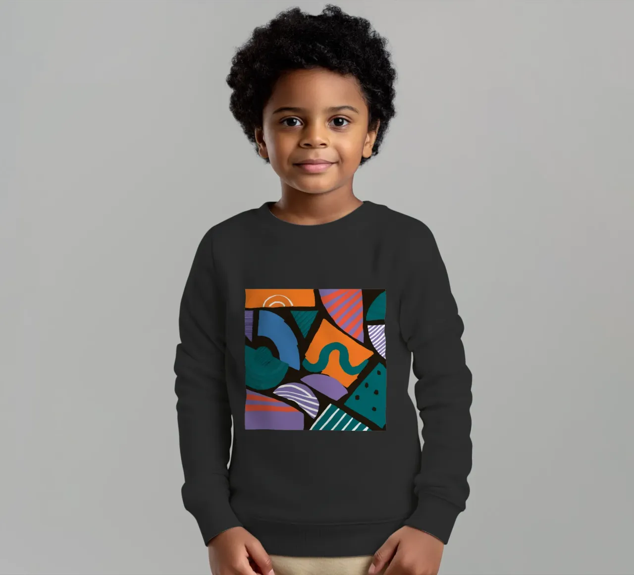 Mosaico di forme geometriche felpa bambino da Frosh Pallete