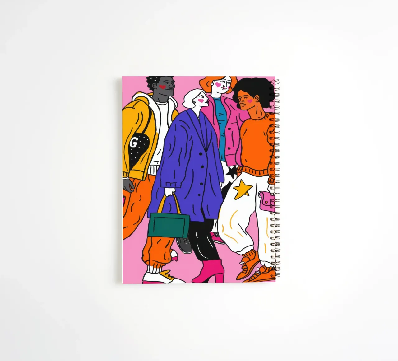 The Fashionable Urbanites spiral notebook by Veil Maya
