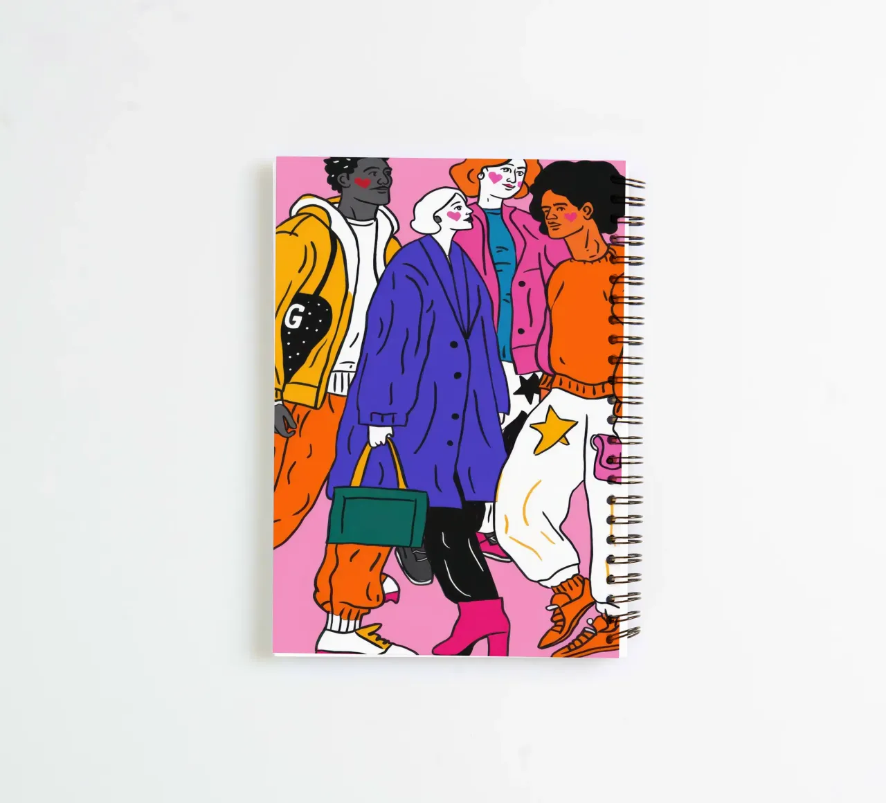 The Fashionable Urbanites spiral notebook by Veil Maya
