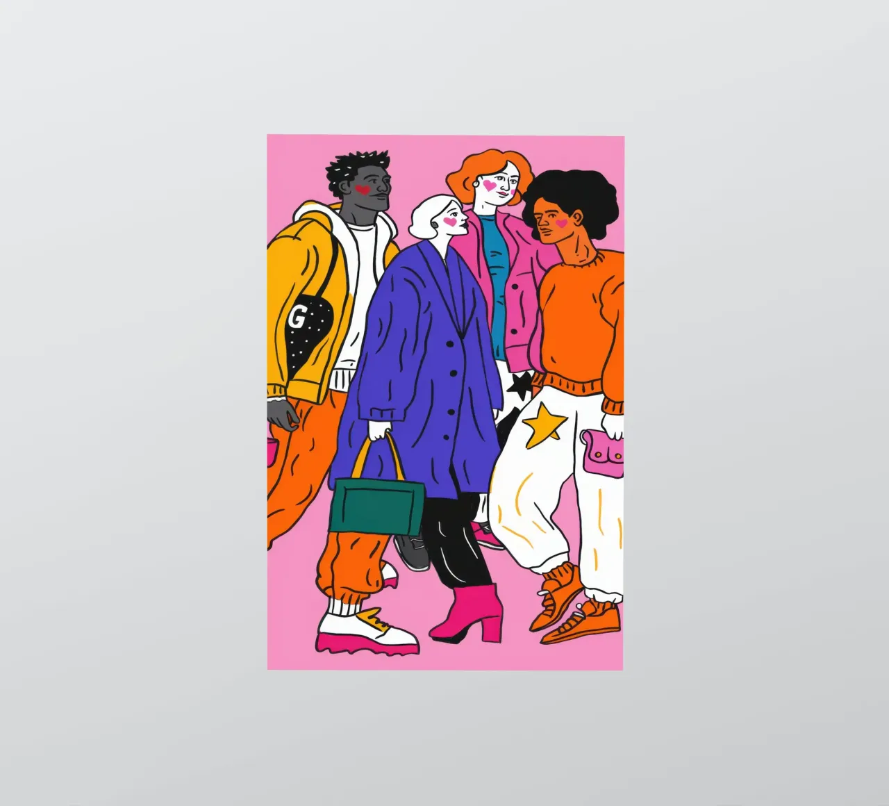 The Fashionable Urbanites sticker by Veil Maya