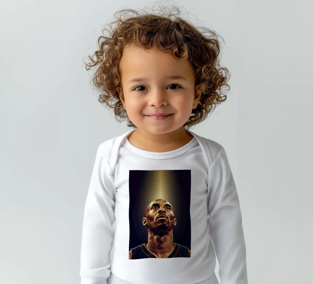 Kobe Bryant portrait (12) Langarm Babybody von Lembayung art