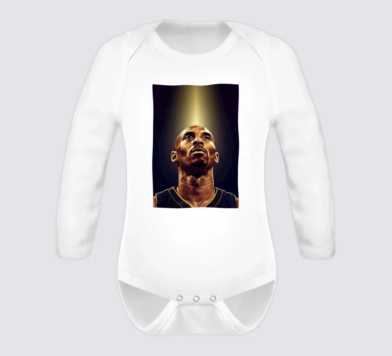 Kobe Bryant portrait (12) Langarm Babybody von Lembayung art