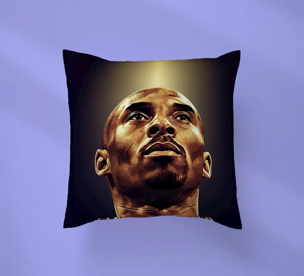 Kobe Bryant portrait (12) cuscino da Lembayung art