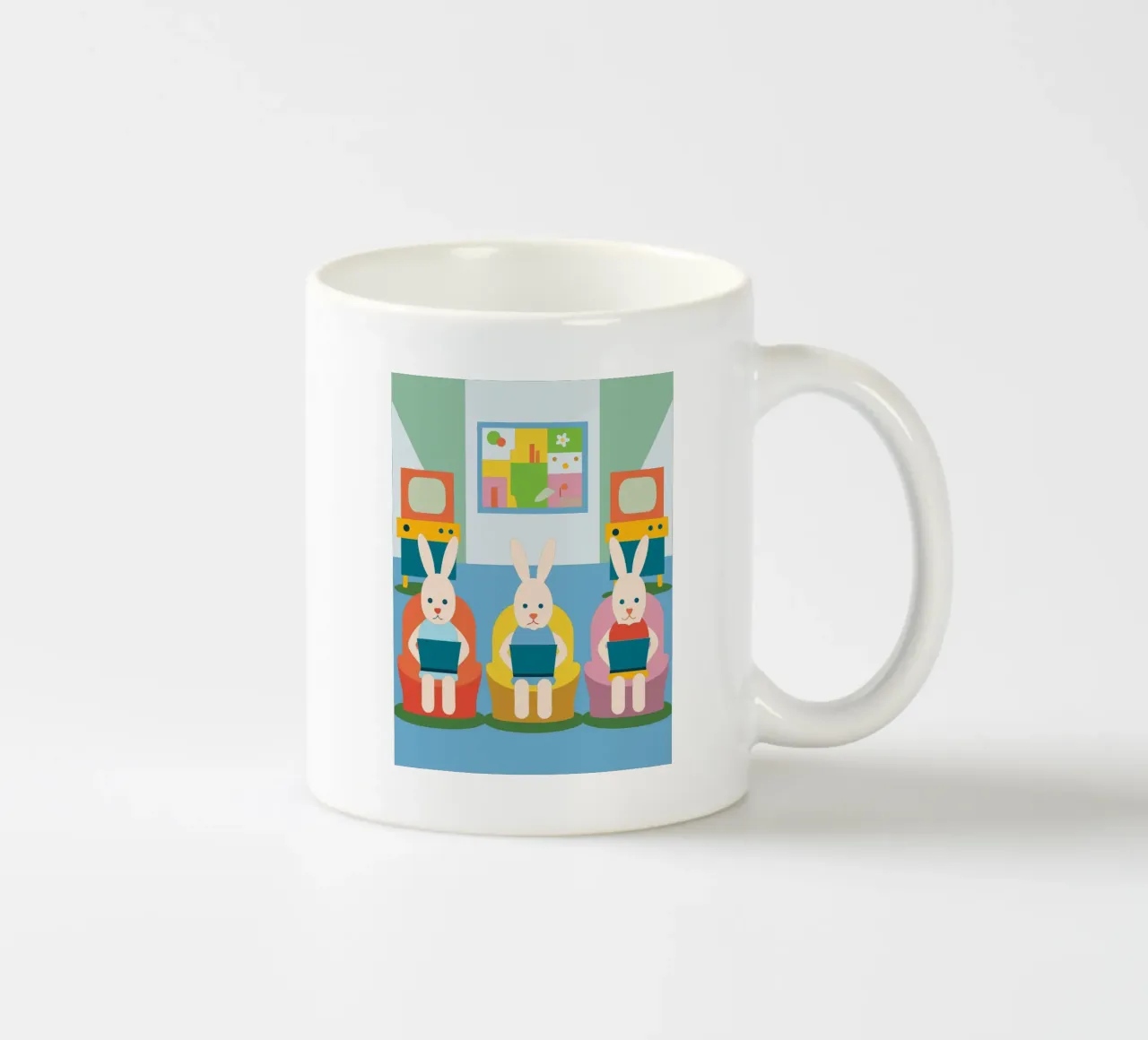 Tre conigli seduti tazza in ceramica da CUTE ANIMALS