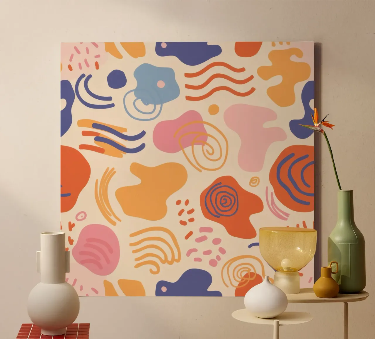 Pastel Organic Flow canvas by Bring Haven