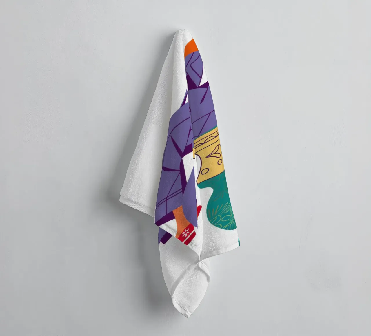 Reclining on a Vase towel by Veil Maya